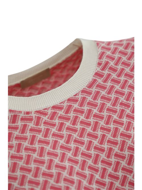 Maglia in cotone e lino Latte e peonia DRUMOHR | L2B000BU 00001B50